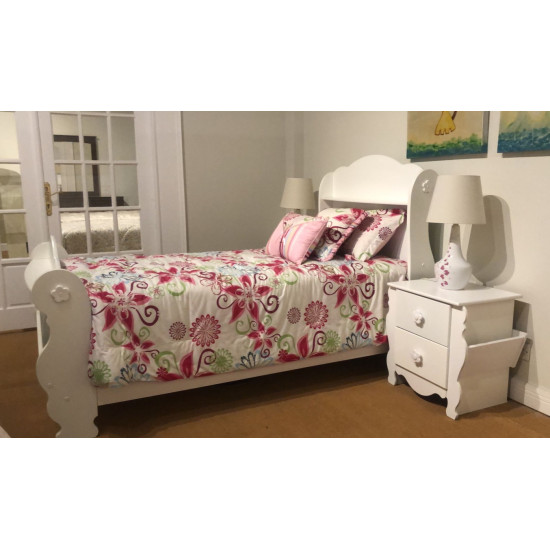 B140-63DWHITE 95X190X25 BEDROOM SET