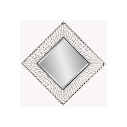 M3335B BLACK W/CLEAR ACRVLIC ACCENT SQUARE MIRROR